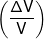 \left( {\frac{{\Delta V}}{V}} \right)