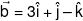 \vec b = 3\hat i + \hat j - \hat k