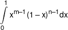 \int\limits_0^1 {{x^{m - 1}}{{\left( {1 - x} \right)}^{n - 1}}dx} 