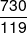 \frac{{730}}{{119}}