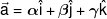 \vec a = \alpha \hat i + \beta \hat j + \gamma \hat k