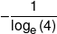  - \frac{1}{{{{\log }_e}\left( 4 \right)}}