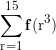\sum\limits_{r = 1}^{15} {ƒ({r^3})} 