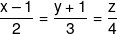 \frac{{x - 1}}{2} = \frac{{y + 1}}{3} = \frac{z}{4}