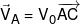 {\vec V_A} = {V_0}\overrightarrow {AC\,} 