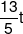 \frac{{13}}{5}t