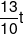 \frac{{13}}{{10}}t