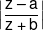 \left| {\frac{{z - a}}{{z + b}}} \right|
