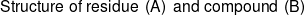 {\text{Structure of residue }}\left( {\text{A}} \right){\text{ and compound }}\left( {\text{B}} \right)