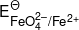 E_{FeO_4^{2 - }/F{e^{2 + }}}^\Theta 