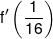 f'\left( {\frac{1}{{16}}} \right)