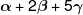 \alpha  + 2\beta  + 5\gamma 