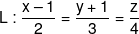 L:\frac{{x - 1}}{2} = \frac{{y + 1}}{3} = \frac{z}{4}