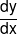 \frac{{dy}}{{dx}}