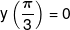 y\left( {\frac{\pi }{3}} \right) = 0