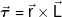 \vec \tau  = \vec r \times \vec L