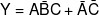 Y = A\bar BC + \bar A\bar C