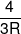 \frac{4}{{3R}}