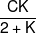 \frac{{CK}}{{2 + K}}
