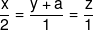 \frac{x}{2} = \frac{{y + a}}{1} = \frac{z}{1}