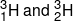 _1^3H{\text { and }}_2^3{\text {H}}