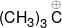 {\left( {C{H_3}} \right)_3}\mathop C\limits^ \oplus  