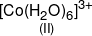 \mathop {{{[Co{{({H_2}O)}_6}]}^{3 + }}}\limits_{(II)} 