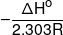  - \frac{{\Delta {H^o}}}{{2.303R}}